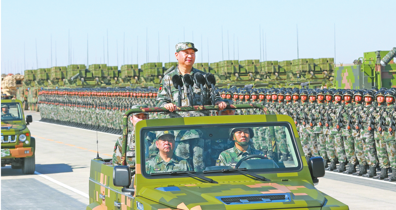 庆祝中国人民解放军建军90周年阅兵在朱日和联合训练基地隆重举行