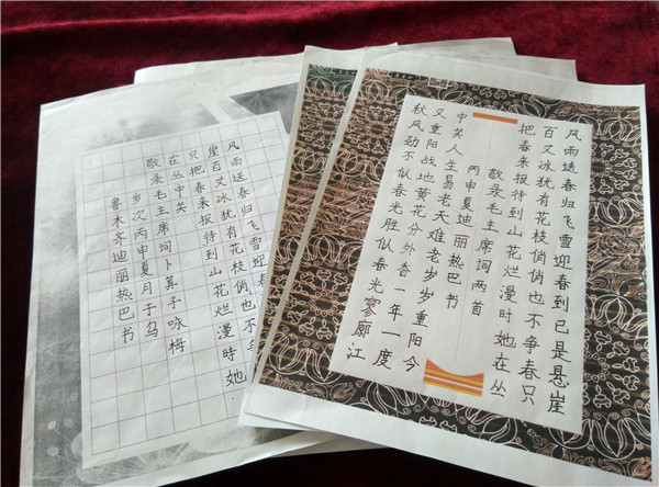 图为迪丽热巴钢笔字作品