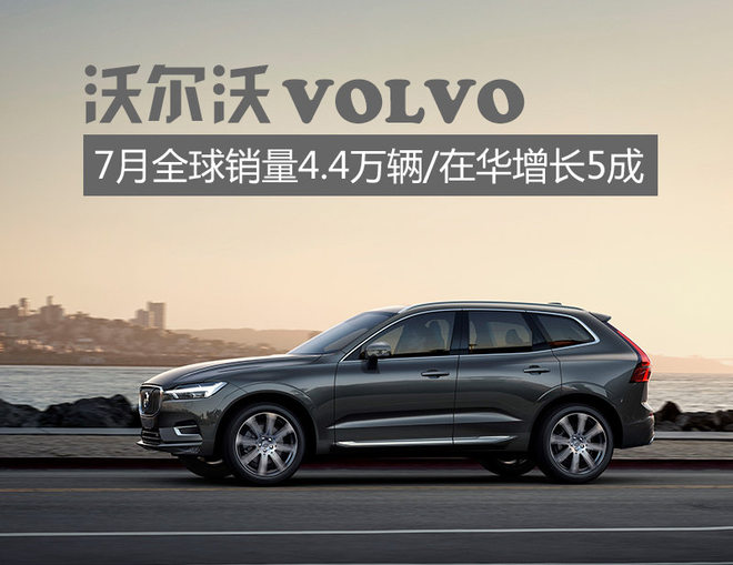 沃尔沃7月全球销量4.4万辆 在华增长5成