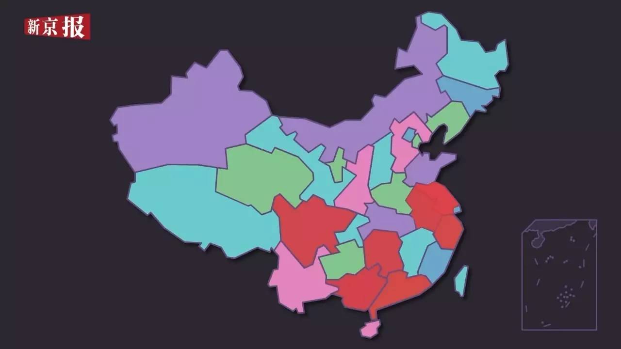 东部,南部省份"组织,领导传销活动"案例明显高于全国其他地区.
