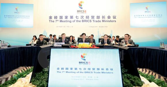 8月1日到2日，第七届金砖国家经贸部长会议在上海召开。（《中国经济周刊》首席摄影记者 肖翊 摄）