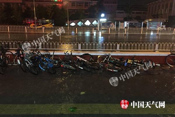 昨夜北京遭遇疾风骤雨。(图/杨兴)