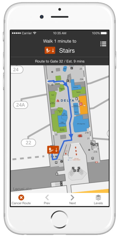 Tripit推机场地图导航功能:在美国机场不再迷路