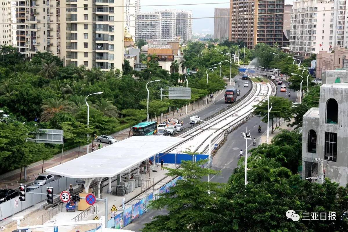 看图!三亚有轨电车站台现雏形,工程已经完成9