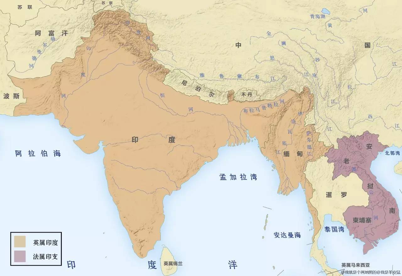 19世纪末英国在南亚的地缘形势