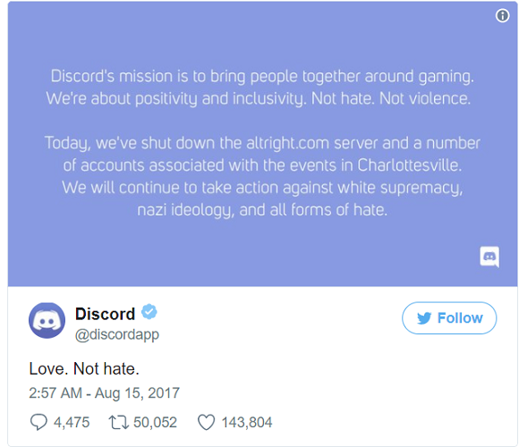 Discord在推特上发布的消息