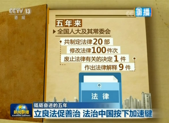 【砥砺奋进的五年】立良法促善治 法治中国按下加速键|全国人大|民主|立法_新浪新闻