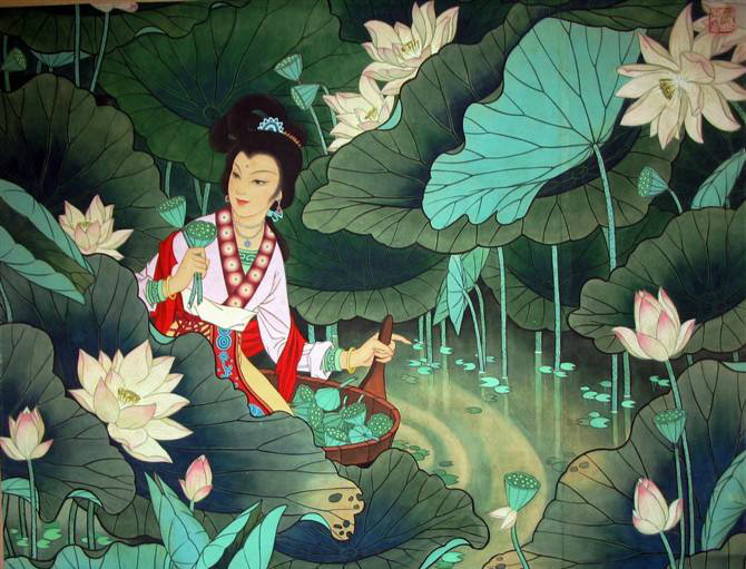 东方早安丨低头弄莲子,莲子清如水|沙洲|梅花|编