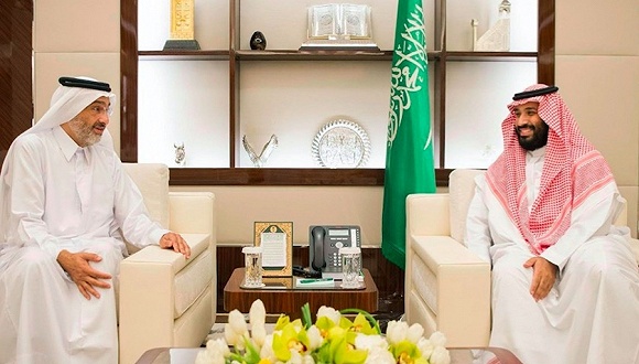 沙特国王会见卡塔尔王室神秘人 示好还是施压