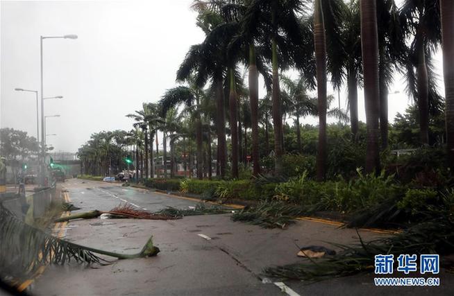 今年最强台风天鸽23日在广东珠海南部沿海登