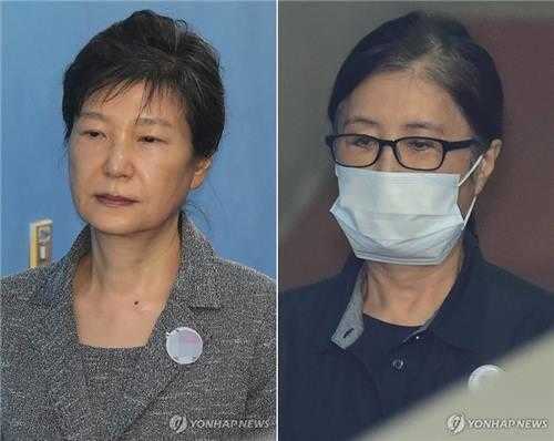 图注:韩国前总统朴槿惠(左) 崔顺实(右)