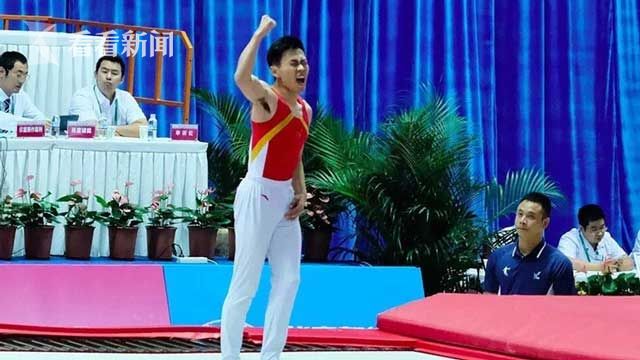 上海蹦床全运会首度夺金 高磊发挥出色险胜山