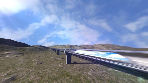 高速飞行列车”利用超导磁悬浮技术和真空管道，致力于实现超音速的“近地飞行”。