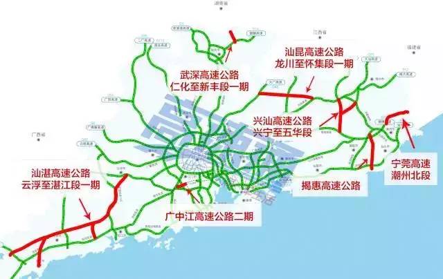嗨森!广东这7条高速年底将通车，以后从广州到这些地方更快捷了|高速公路|通车|广州_新浪新闻