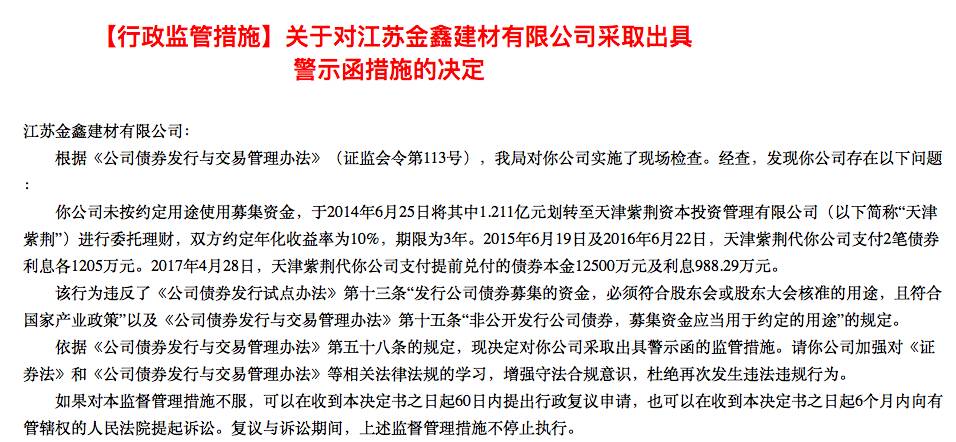 未按规定使用募集资金:多公司被警示 牵出华英