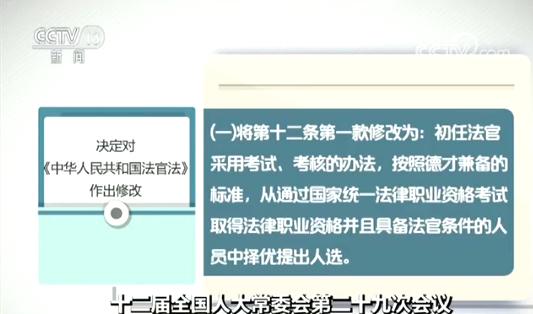 人大常委会决定修改法官法律师法等8部法律|法