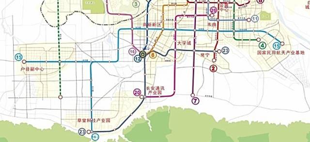 西安地铁6号线、10号线、11号线、14号线、1