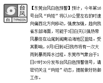 台风玛娃走位很诡异!东莞将有一次大雨到暴