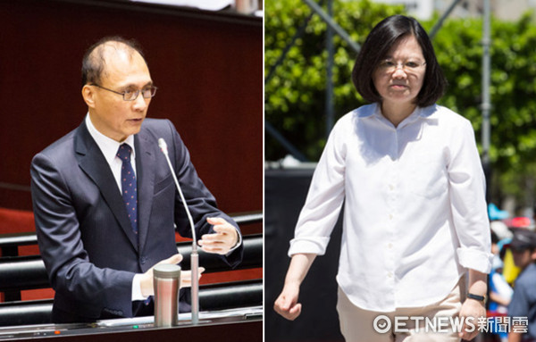 国民党:林全请辞代表蔡当局一年来施政大挫败 林全、蔡英文。(图片来源:台湾“东森新闻云”)