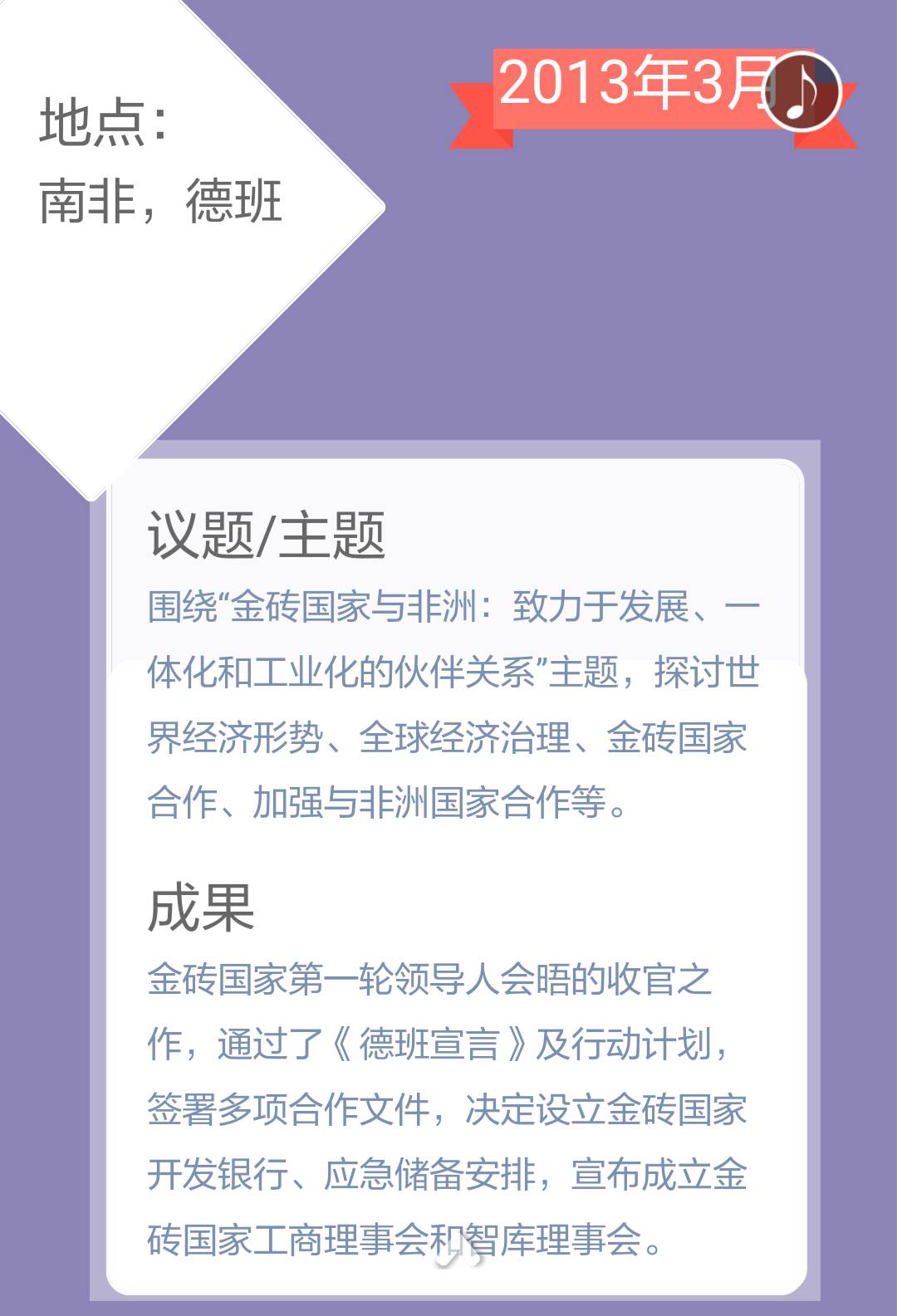 【H5】历次金砖国家领导人会晤简介