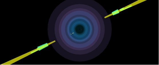上图描述的是探测到的光散射现象。图片来源： ATLAS/CERN