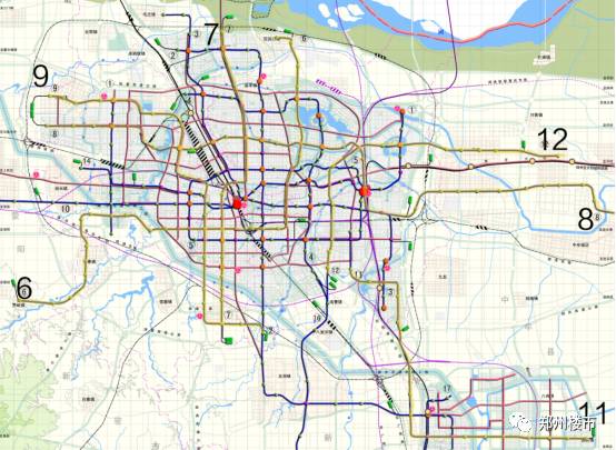▼最新郑州地铁规划图