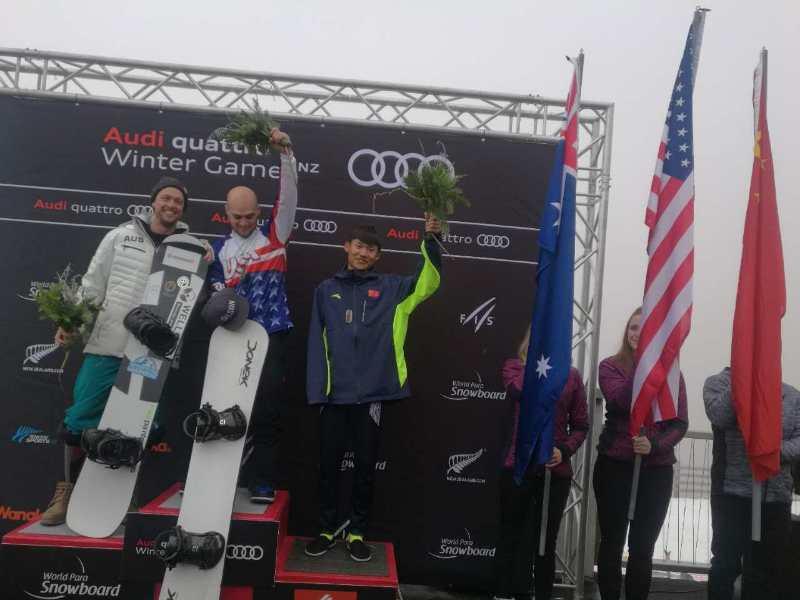 陈琢获得2017年残奥单板滑雪世界杯赛季军 实