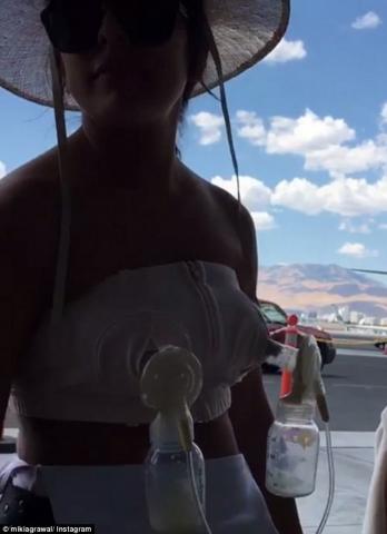 视频|新鲜直送?女子胸前戴榨乳机 用母乳做拿铁
