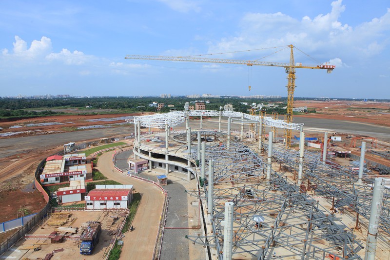兰机场二期主体年底封顶 快来看看T2航站楼长