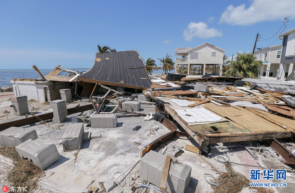 飓风 艾尔玛 重创美国已致12死 城市满目苍夷(