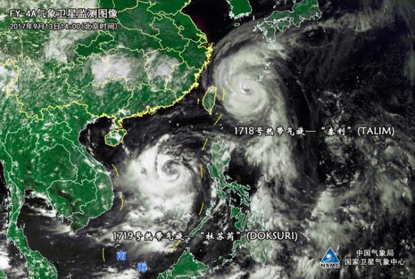 气象卫星监测图像 13日14时