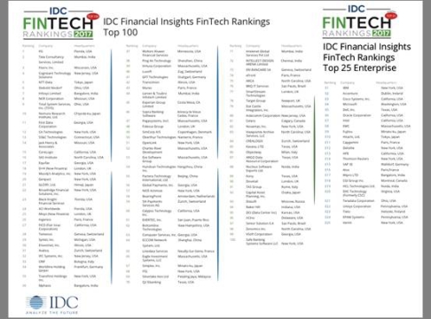 平安科技荣膺 2017Fintech全球百强榜单 第38