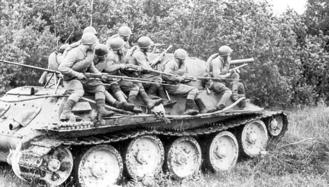 苏联的坦克骑兵。