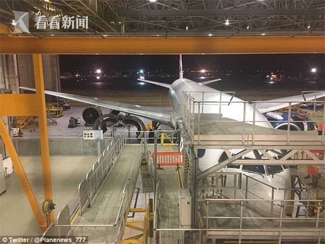 着火航班在希思罗机场检修
