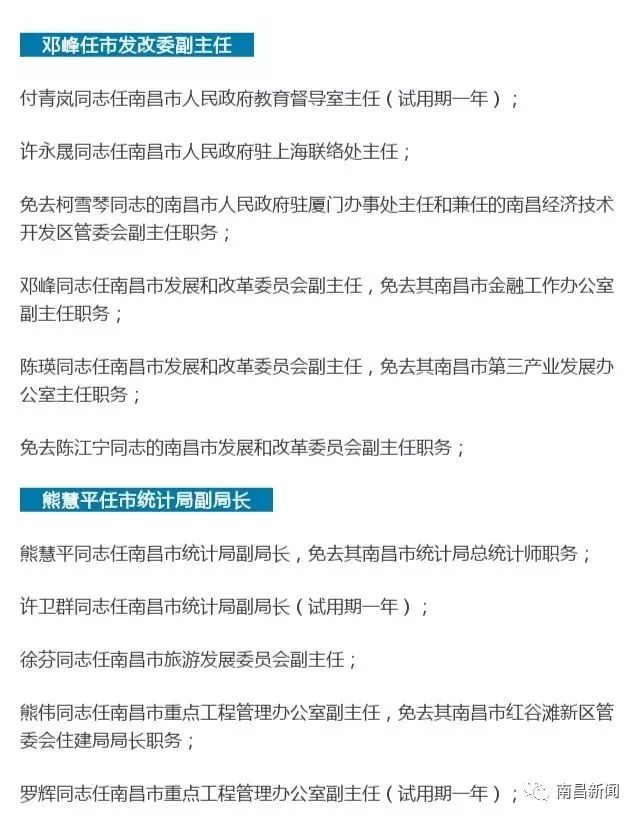 【人事】江西省任免18位厅级干部︱南昌市任