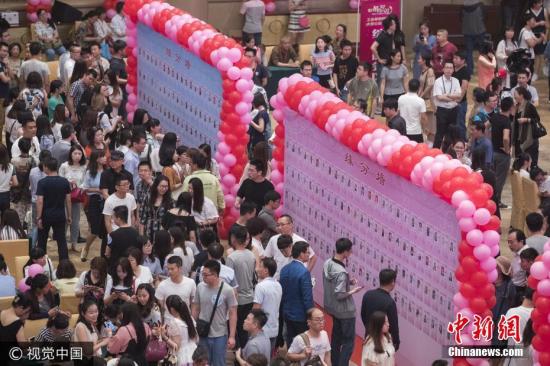 资料图:青年男女相亲大会。图片泉源:视觉中国