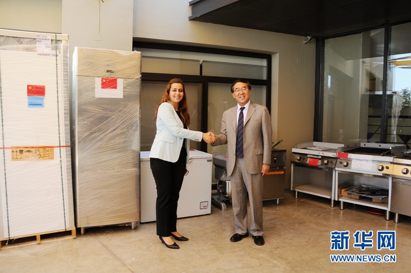 中国驻约旦使馆向约旦河基金会捐助物资|约旦