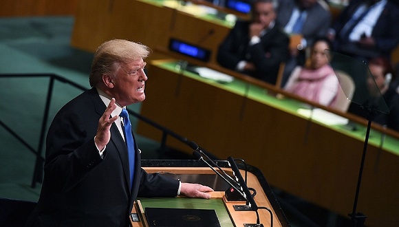 特朗普联合国首秀:美国军力很快将达到历史最