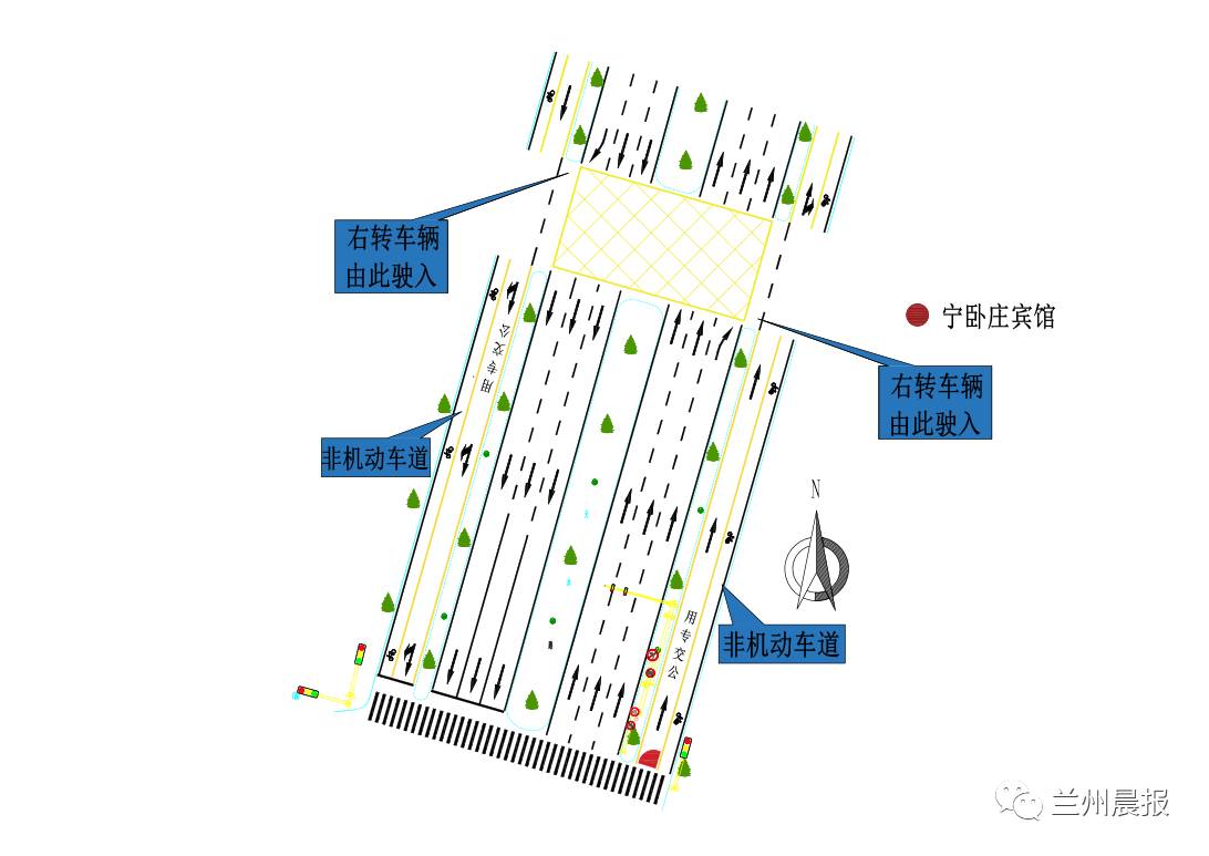 解读丨社会车辆天水路右转弯时可借用公交专用车道