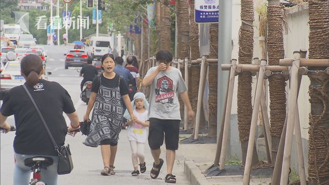 上海现奇葩人行道:只容行道树 不容行人通过|普