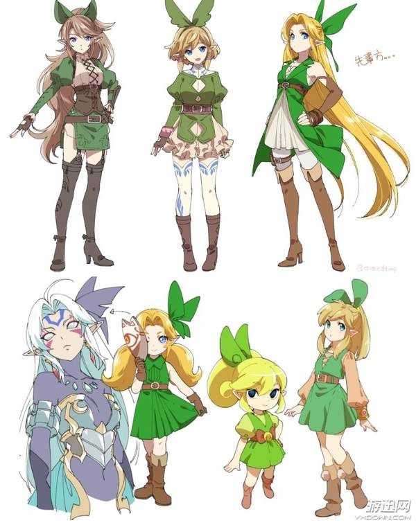 《塞尔达》林克性转呆萌美少女 颜值不逊塞尔达公主