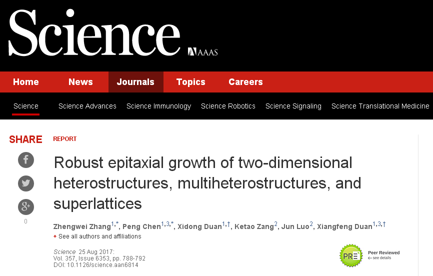 队在《Science》发文(图文)|Science|异质结|超晶格