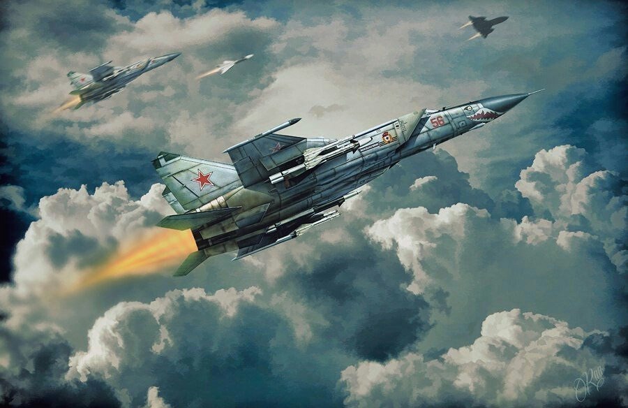 米格-25战斗机拦截SR-71高空侦察机