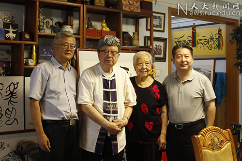 学校领导拜访看望校友郝建秀、张怀西、肖扬、