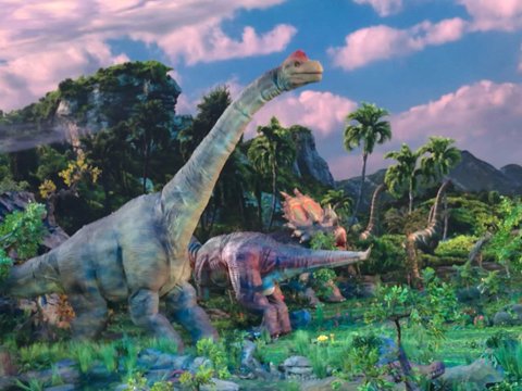 大型科幻演出《远去的恐龙》上演体验场 9月3