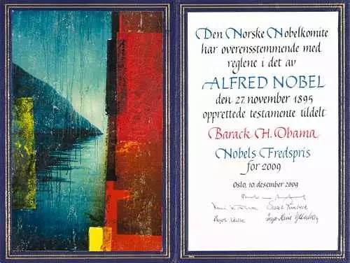 美哭了!诺贝尔获奖证书,每张都是一幅画|证书|诺