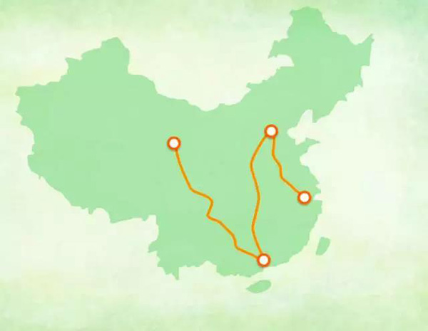 兰渝高铁向西北延伸并入“渝新欧”国际铁路线，成为连接西南至西北间最便捷的钢铁丝绸之路。