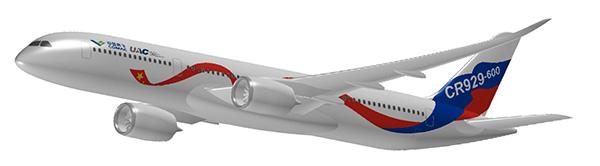 　　中俄国际商用飞机有限责任公司涂装效果图