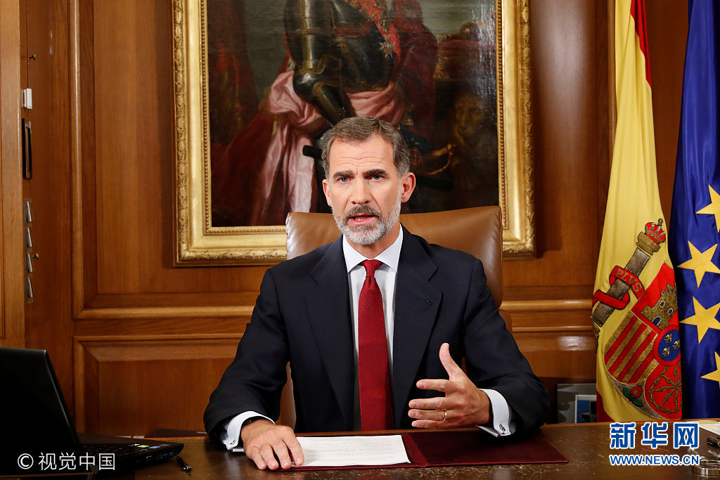 西班牙国王就 公投 发表全国电视讲话:谴责分裂