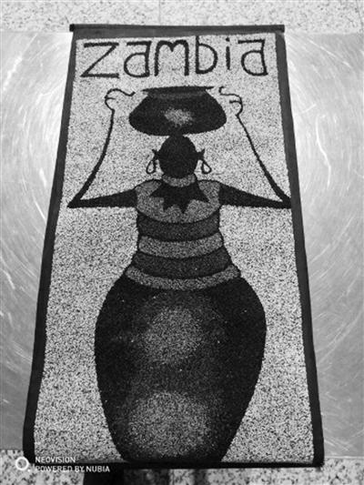 南京首次截获种子画:种子拼出女性托壶形象|